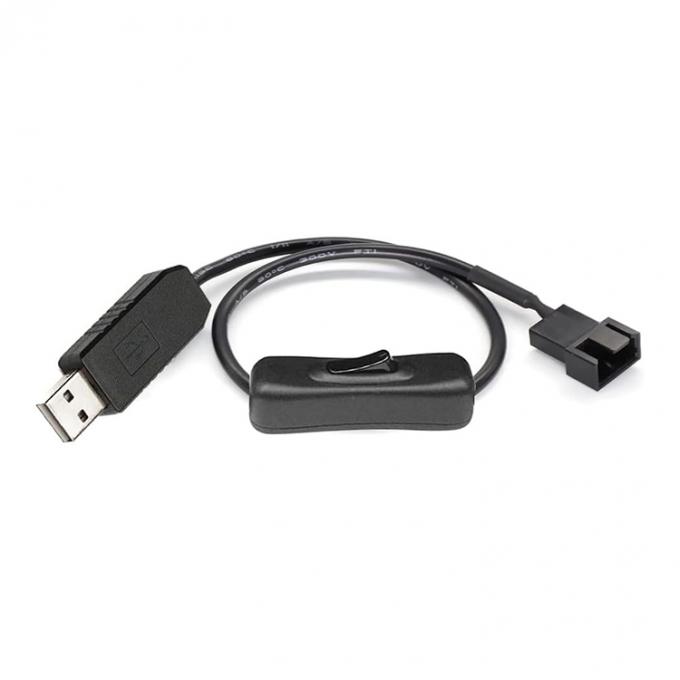 12V Step UP Boost USB à 3 broches 4 broches PWM PC Ventilateur ON OFF Commutateur câble d'adaptateur d'alimentation 0