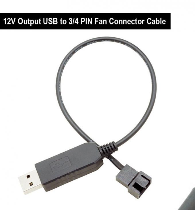 USB 5V à 12V Voltage augmenté 3 broches et 4 broches câble d'adaptateur d'alimentation PC 0