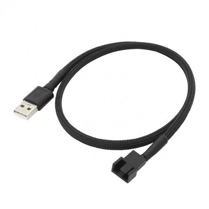 USB à 3 broches 4 broches Molex Femme PWM 5V boîtier rafraîchisseur d'ordinateur refroidissement ventilateur alimentation adaptateur câble de connecteur 5