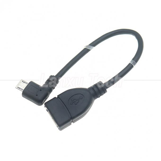 Portable court angle droit de 90 degrés Micro V8 à USB femme prise OTG câble d'adaptateur pour téléphone portable 1