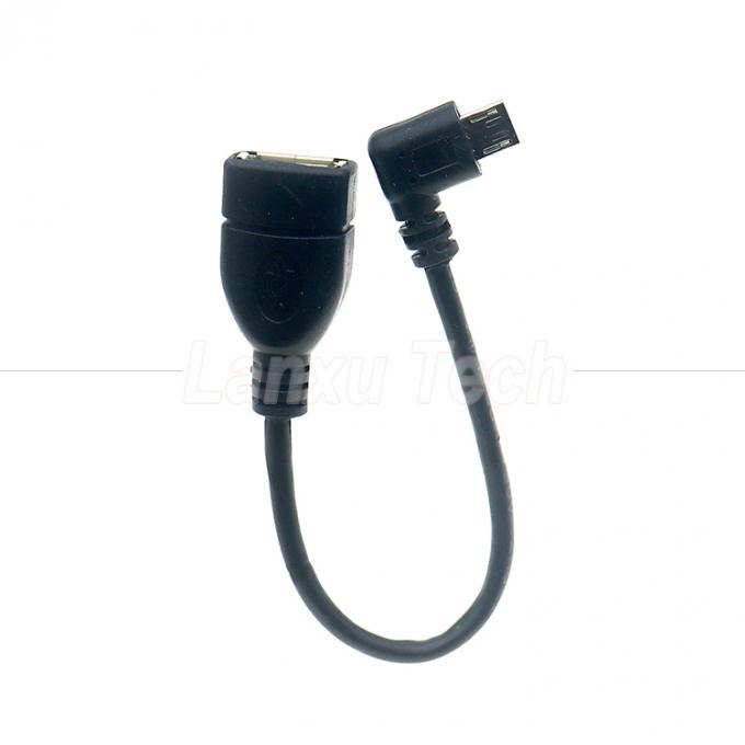Portable court angle droit de 90 degrés Micro V8 à USB femme prise OTG câble d'adaptateur pour téléphone portable 0