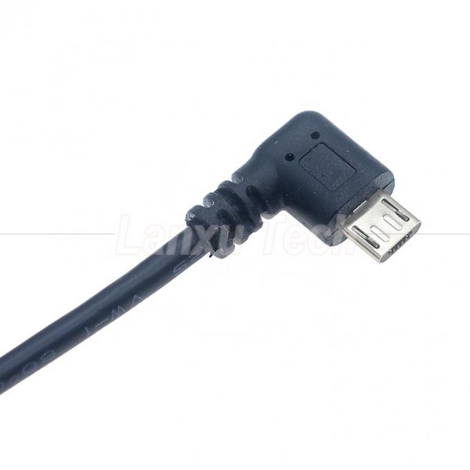 Portable court angle droit de 90 degrés Micro V8 à USB femme prise OTG câble d'adaptateur pour téléphone portable 3