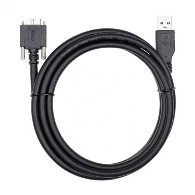 Superspeed Data 5Gbps Panneau de verrouillage à vis monté Micro B 3.0 à câble d'extension USB 3.0 A 1