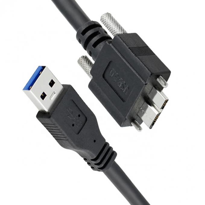 Superspeed Data 5Gbps Panneau de verrouillage à vis monté Micro B 3.0 à câble d'extension USB 3.0 A 4