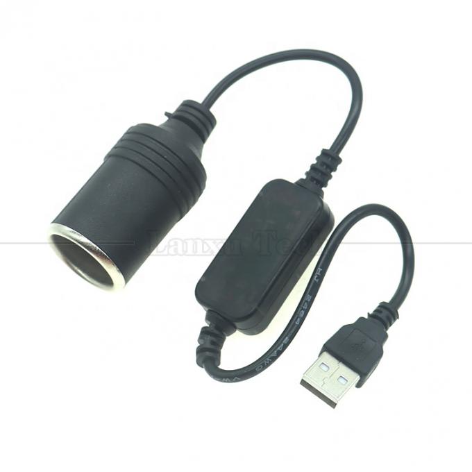Convertisseur USB 12W 5V à 12V de haute qualité Cigarette Plug Lighter Adaptateur de câble de prise avec module de tension LED 1
