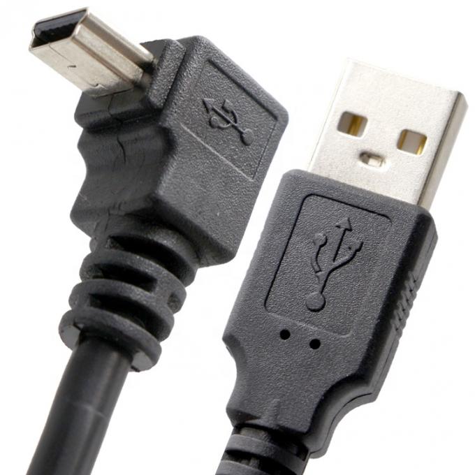 OEM Droit gauche vers le haut vers le bas 90 degrés angle MINI câble USB pour PS3 contrôleur MP3 caméra 3
