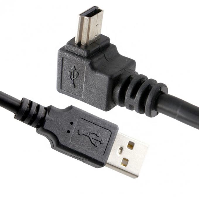 OEM Droit gauche vers le haut vers le bas 90 degrés angle MINI câble USB pour PS3 contrôleur MP3 caméra 2