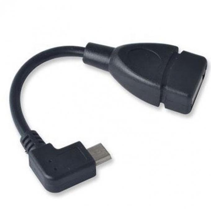 90 degrés d'angle Micro B à USB type A câble d'adaptateur OTG féminin 0