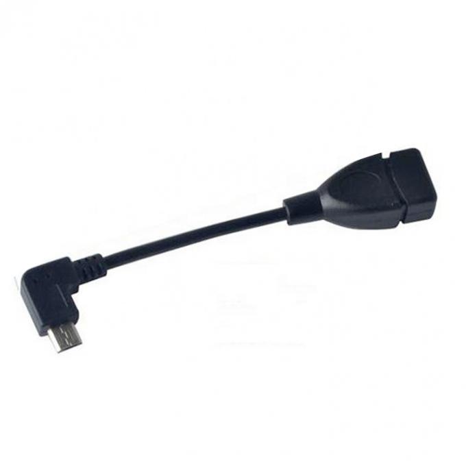 90 degrés d'angle Micro B à USB type A câble d'adaptateur OTG féminin 4