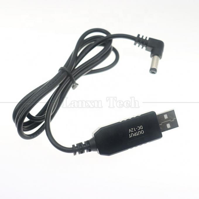 12V booster USB 5V à 12V 90 degrés angle 5,5x2,1 mm câble jack pour le routeur Wifi 3