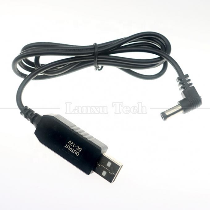 12V booster USB 5V à 12V 90 degrés angle 5,5x2,1 mm câble jack pour le routeur Wifi 2