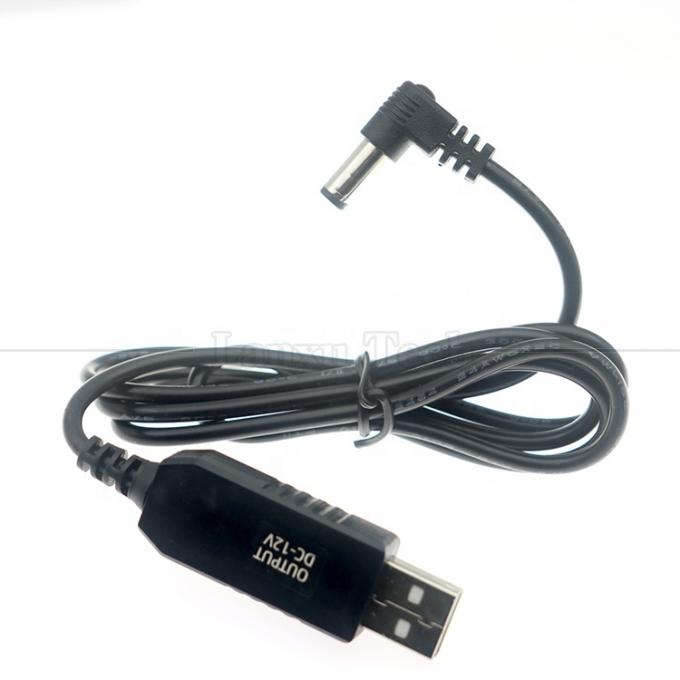 12V booster USB 5V à 12V 90 degrés angle 5,5x2,1 mm câble jack pour le routeur Wifi 6