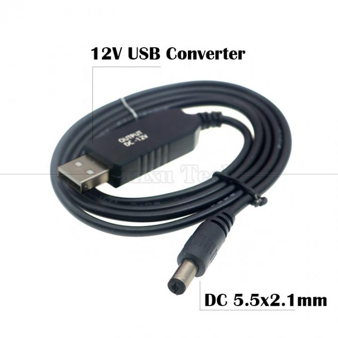 Chargeur à haute tension de haute qualité 5.5x2.1mm DC 5V à 12V câble d'alimentation USB pour le modem Wifi Router 6