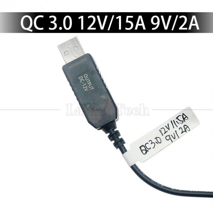 QC3.0 QC2.0 QC Chargement de grande sortie 12V 1.5A 9V 2A 5V à 12V câble de charge USB pour bande LED du routeur 4