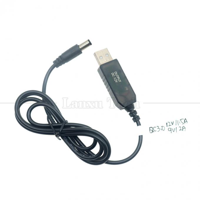 QC3.0 QC2.0 QC Chargement de grande sortie 12V 1.5A 9V 2A 5V à 12V câble de charge USB pour bande LED du routeur 7