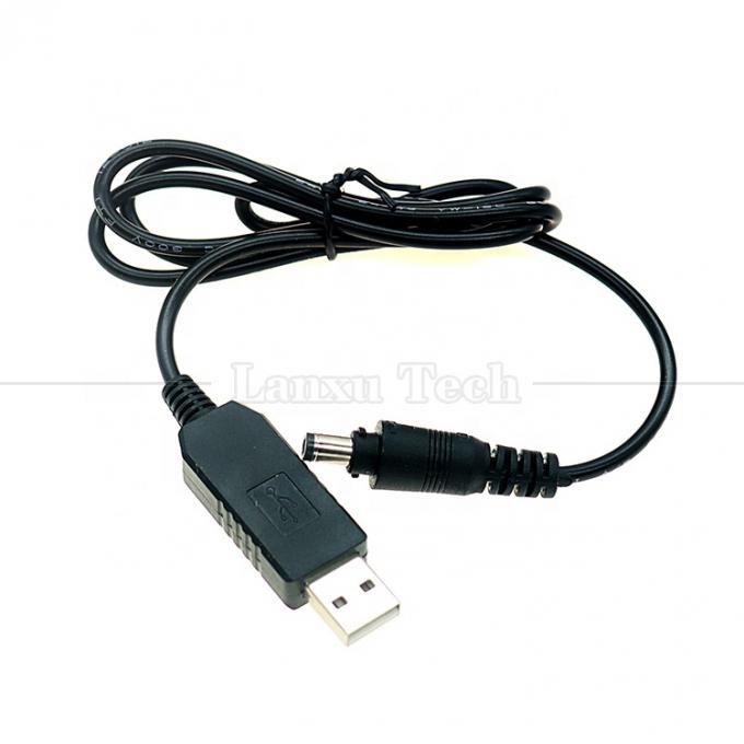 USB de haute qualité de 5V à 12V sortie DC 5.5x2.1mm booster de connecteur de verrouillage configuré câble USB de puissance pour lampes à bande LED 6