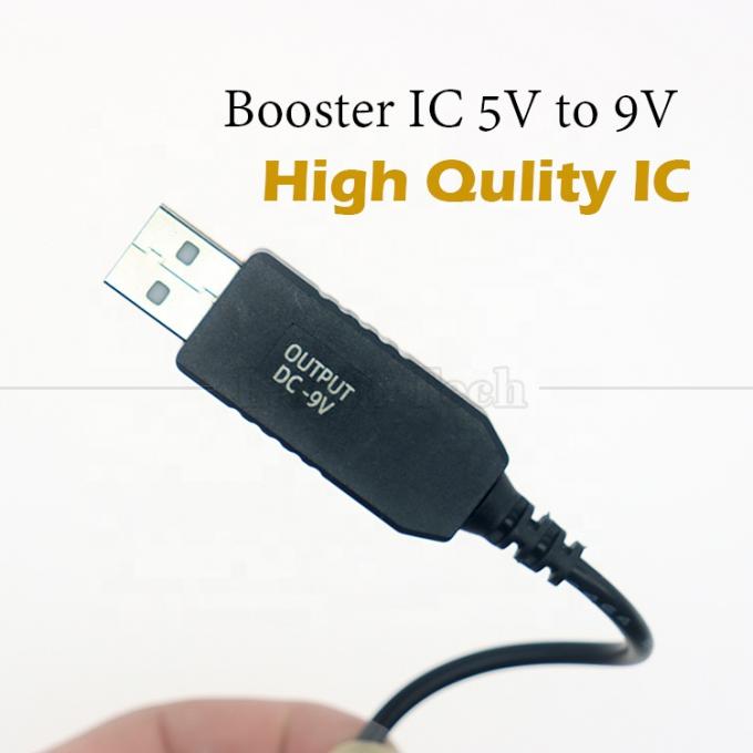 Booster de haute qualité 5V USB à 9V DC 5.5x2.1mm Convertisseur de puissance de conversion câble de chargeur pour le modem du routeur Wifi 2