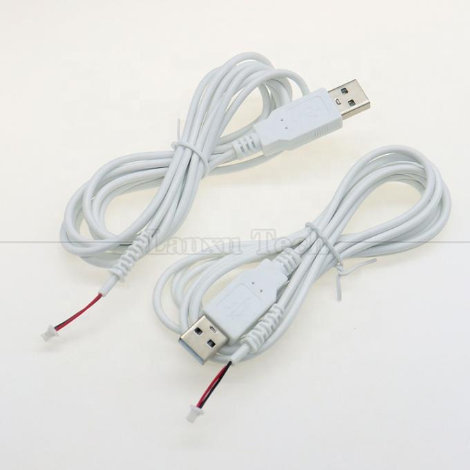 Assemblage personnalisé USB A mâle à JST 2 épingles 1,0 mm 2,0 mm 1,25 mm Pitch SHR MX XH SH VH PH câble de connecteur 1