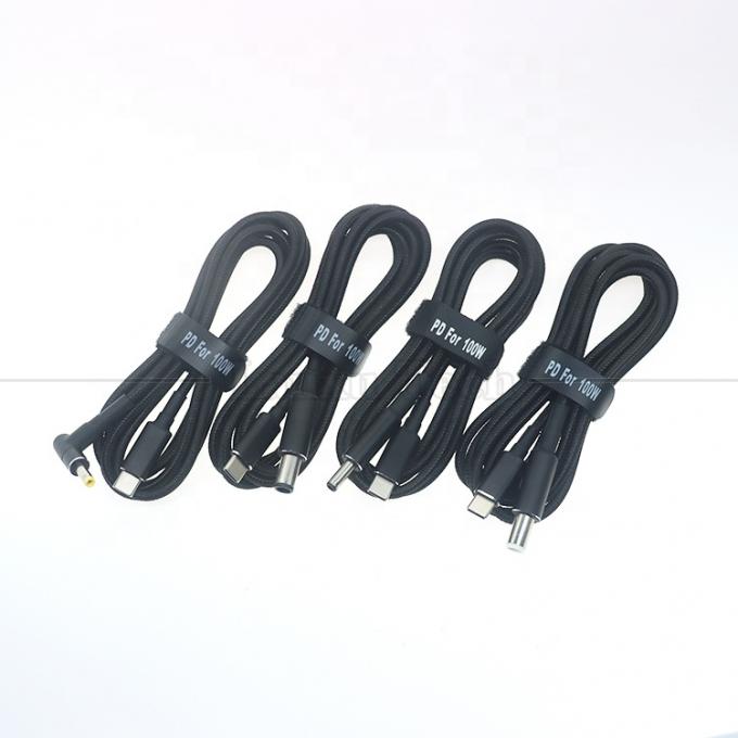 20V 5A 100W double puce E Mark PD Charge USB de type C à DC Adaptateur de câble d'ordinateur portable pour HP Asus Lenovo Dell 0