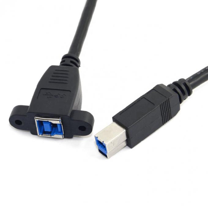 Fermeture à vis de l'embout mâle à femelle monture de panneau USB 3.0 type B câble d'extension d'imprimante 2