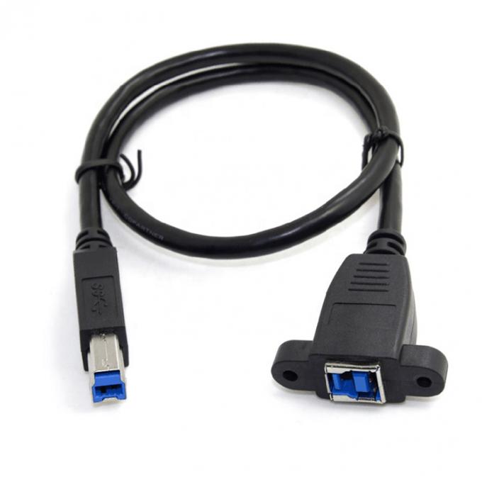 Fermeture à vis de l'embout mâle à femelle monture de panneau USB 3.0 type B câble d'extension d'imprimante 3