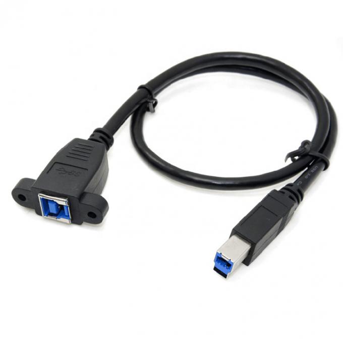 Fermeture à vis de l'embout mâle à femelle monture de panneau USB 3.0 type B câble d'extension d'imprimante 6