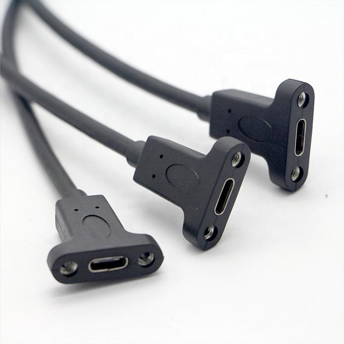 Serre-boucle à vis USB 3.0 Un mâle à USB de type C 3.1 Un câble d'extension USB 3.0 monté sur le panneau 3