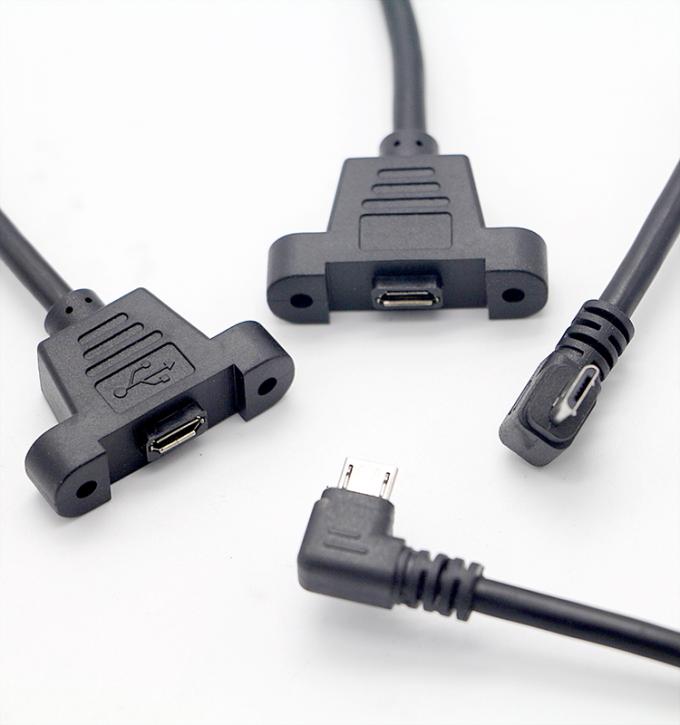 CUSTOM 0.3M 1M 90 degrés vers le haut vers le bas angle gauche droit vis micro-panneau monture câble d'extension USB 3