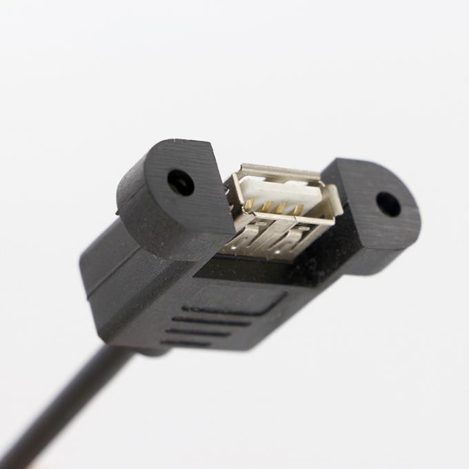 Cable de raccordement à vis personnalisé 1M 2M USB féminin monté sur un panneau à Dupont 2