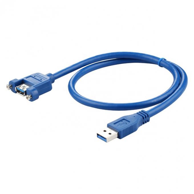 Données à haute vitesse 5 Gbps USB 3.0 Type A Montage de panneau mâle à femelle câble d'extension USB 3.0 1