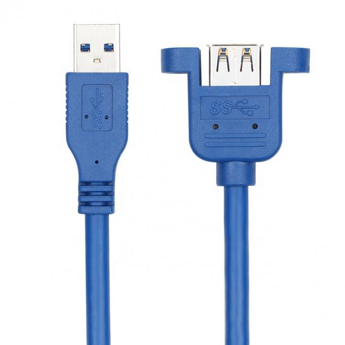 Données à haute vitesse 5 Gbps USB 3.0 Type A Montage de panneau mâle à femelle câble d'extension USB 3.0 2