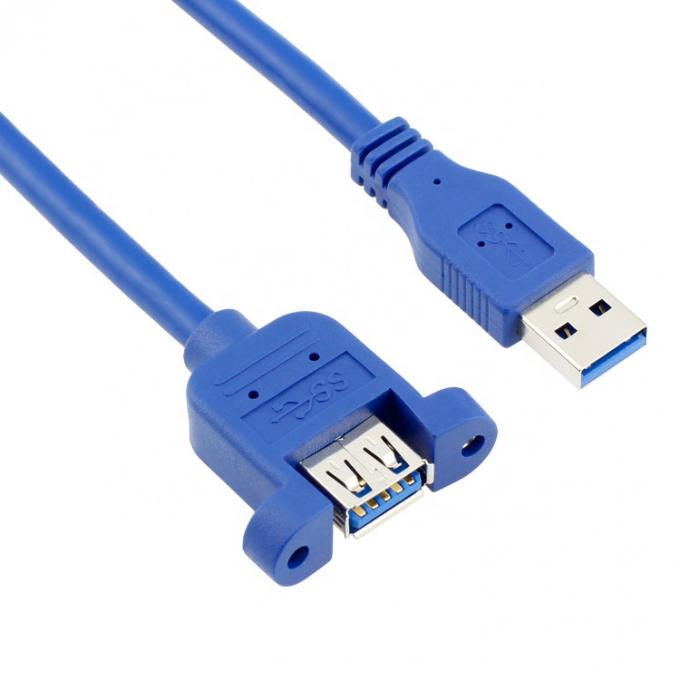 Données à haute vitesse 5 Gbps USB 3.0 Type A Montage de panneau mâle à femelle câble d'extension USB 3.0 4