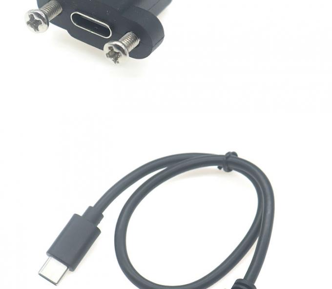 Montage du panneau à vis de 30 cm à 50 cm câble d'extension USB de type C 3.1 mâle à femelle 6