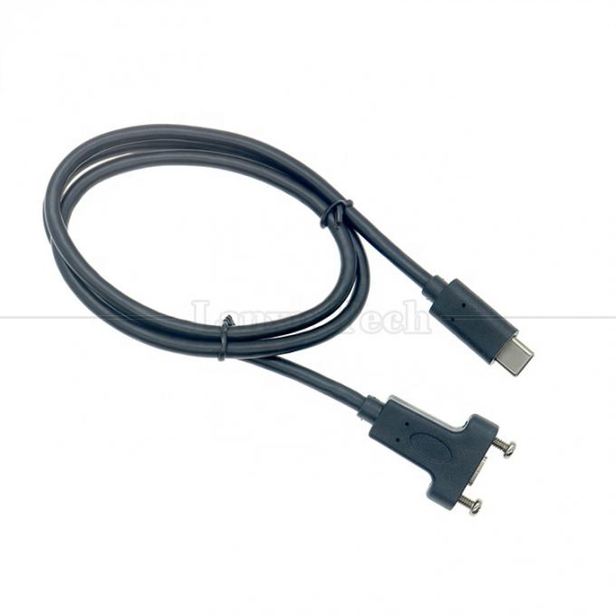 10 Gbps 0,3m 1m mâle à femelle Type C 3.1 Panneau monté en vis trou de verrouillage câble d'extension USB 1