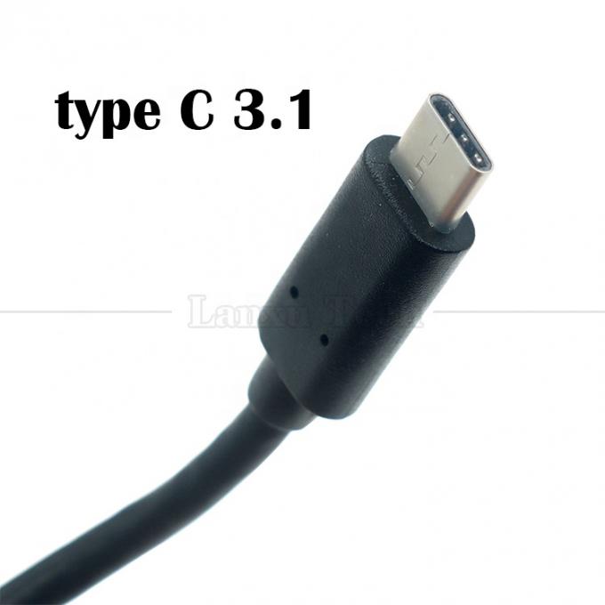 10 Gbps 0,3m 1m mâle à femelle Type C 3.1 Panneau monté en vis trou de verrouillage câble d'extension USB 7