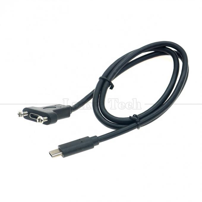 10 Gbps 0,3m 1m mâle à femelle Type C 3.1 Panneau monté en vis trou de verrouillage câble d'extension USB 9