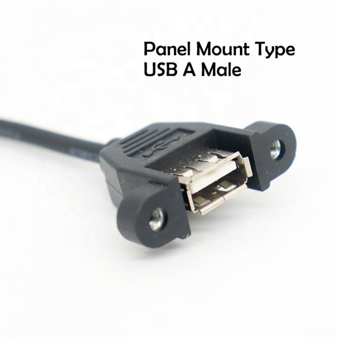 Montage de panneau personnalisé USB de type A Femme pour ouvrir des fils à bout nu 1