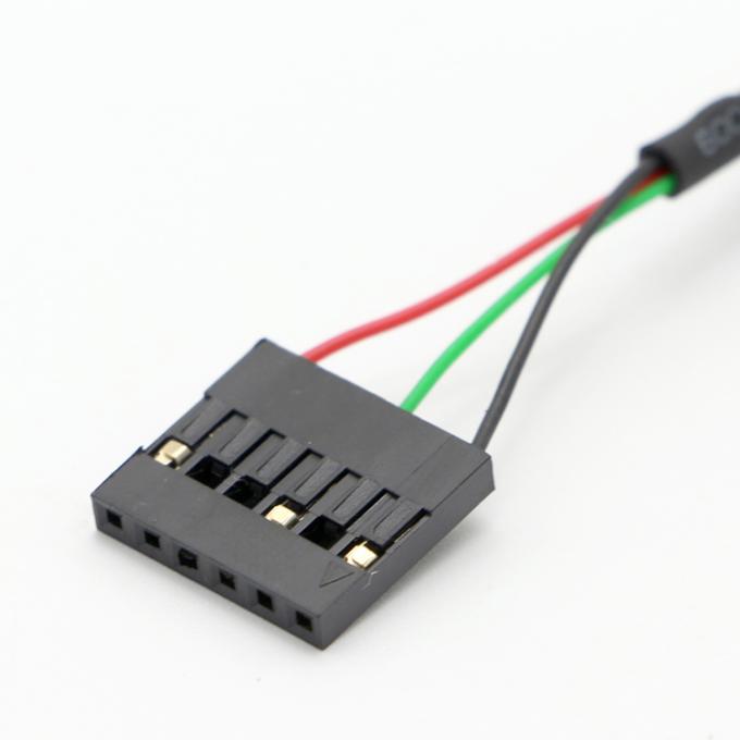 Montage du panneau de raccourci USB Socket féminin au câble de fil de connecteur Dupont 4
