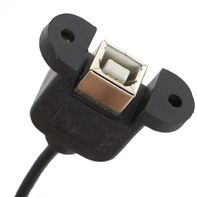 Fermeture à vis personnalisée à angle de 90 degrés Micro B mâle USB 2.0 type B femelle câble d'extension de montage de panneau 2