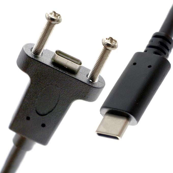 Fermeture à vis Micro type C RJ45 Ethernet mâle femelle câble de montage de panneau USB 6