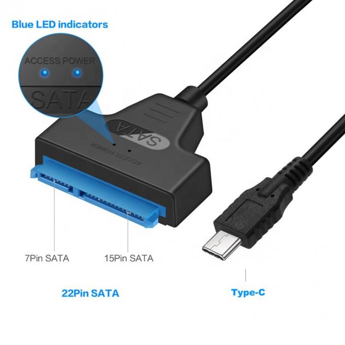 Disque dur HDD haute vitesse 5 Gbps SDD 2,5 pouces USB type C 3.1 à câble d'adaptateur Sata 1