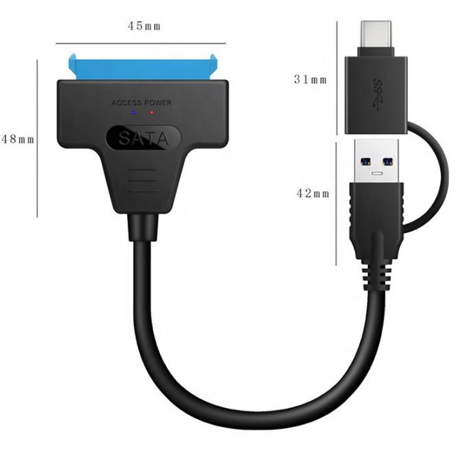 Haute vitesse 5 Gbps 2,5 pouces SSD Disque dur dur de type C USB 3.0 câble d'adaptateur Sata 3