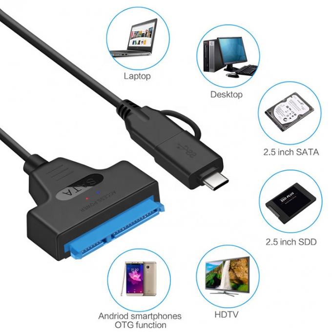 Haute vitesse 5 Gbps 2,5 pouces SSD Disque dur dur de type C USB 3.0 câble d'adaptateur Sata 5