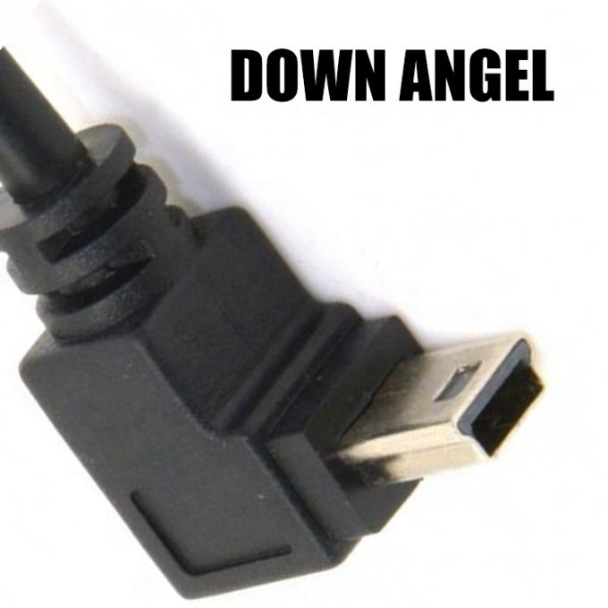 90 degrés vers le haut vers le bas angle gauche droit Mini USB à dépouillé fil nu Cable à queue de cochon à bout ouvert 2