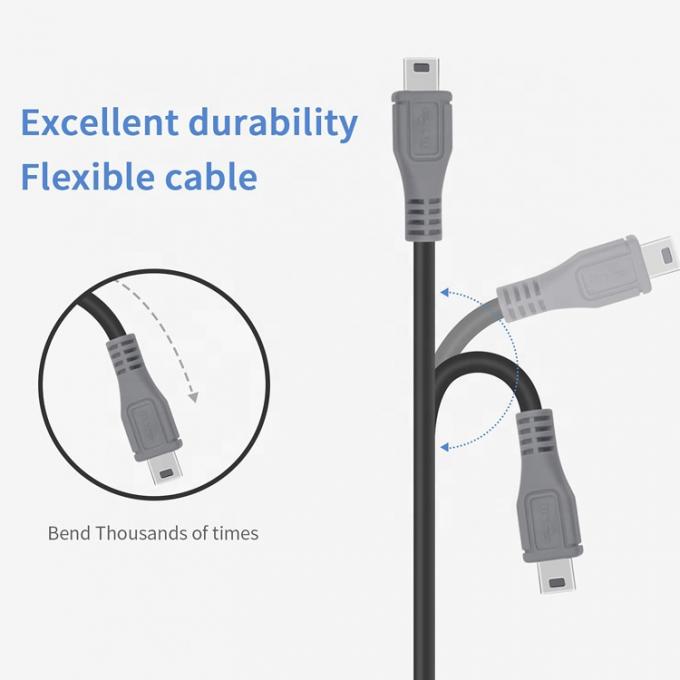 Chargement de données USB de type C à mini câble d'adaptateur USB OTG à 5 broches pour vidéo de caméra téléphonique 2