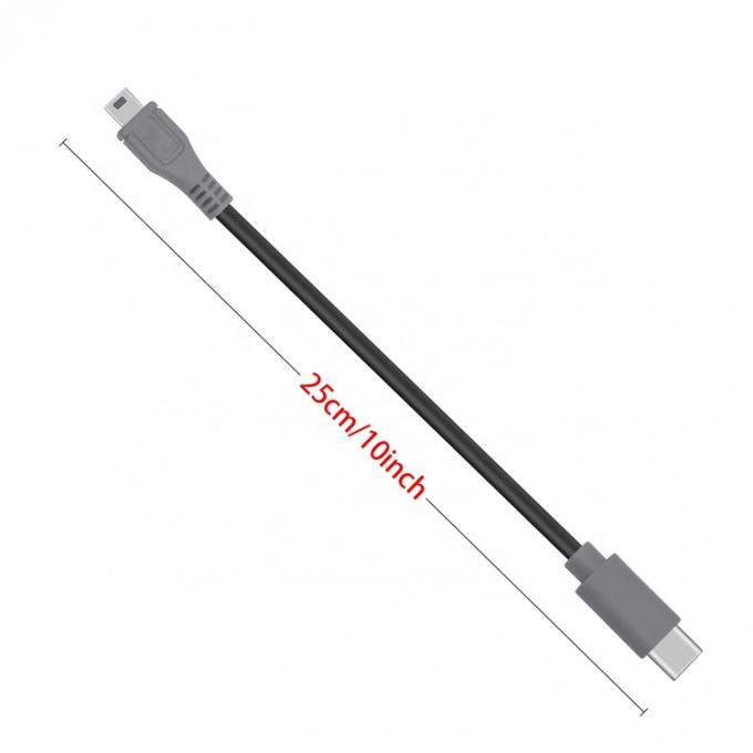 Chargement de données USB de type C à mini câble d'adaptateur USB OTG à 5 broches pour vidéo de caméra téléphonique 3