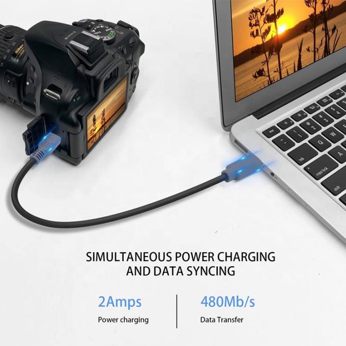 Chargement de données USB de type C à mini câble d'adaptateur USB OTG à 5 broches pour vidéo de caméra téléphonique 4