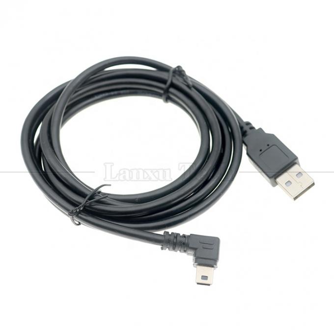 Personnalisé 1m 2m 3m 90 degrés vers le haut vers le bas angle gauche droit Chargement de données USB A mâle à mini câble d'extension USB 5 broches pour appareil photo 1