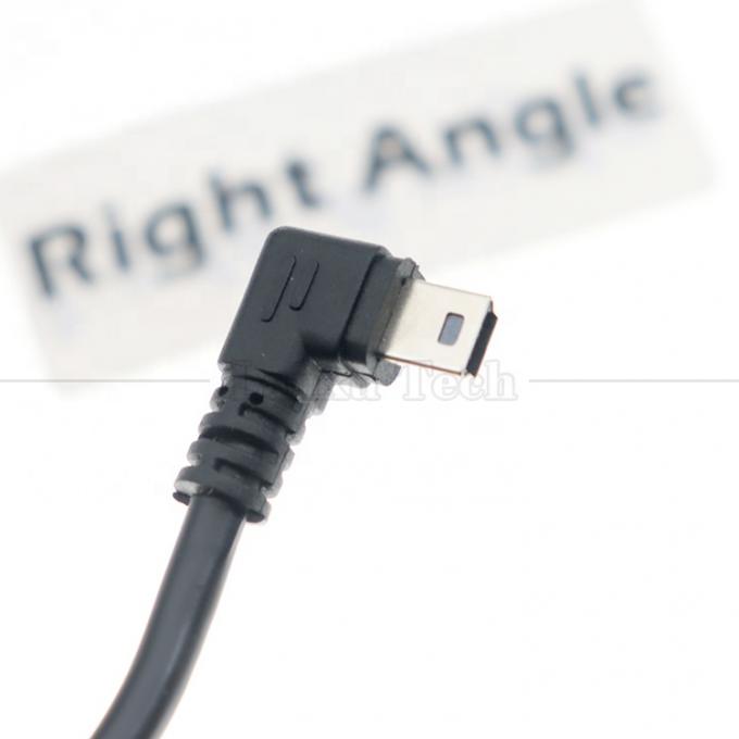 Personnalisé 1m 2m 3m 90 degrés vers le haut vers le bas angle gauche droit Chargement de données USB A mâle à mini câble d'extension USB 5 broches pour appareil photo 4