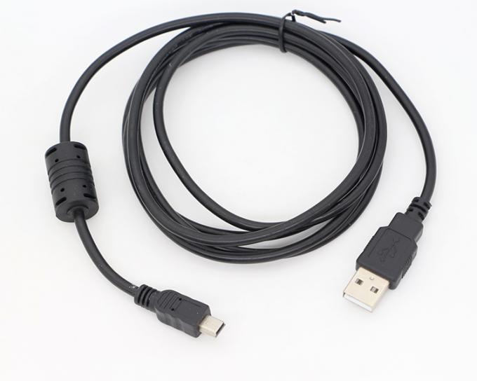 1.5m USB A à Mini B 5PIN USB 2.0 câble OTG de charge de données avec ferrite 5